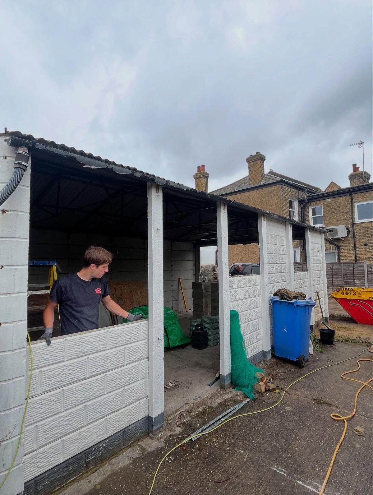 Demolition of the old garage