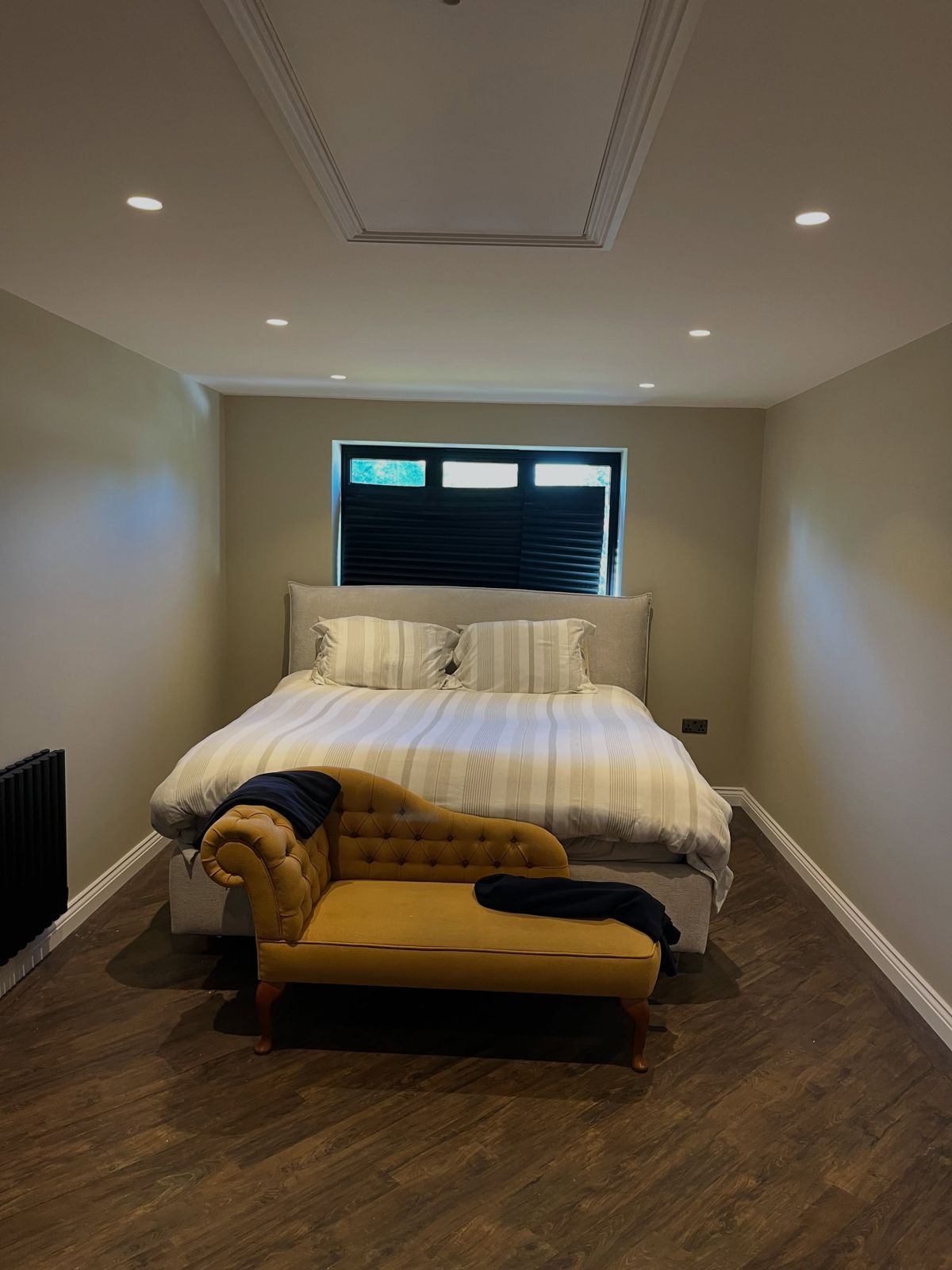 Bedroom in the new extension